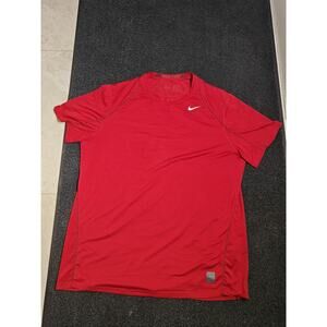 Nike Pro Dri-FIT Red Men's Lightweight Stretch Breathable Short Sleeve T-Shirt